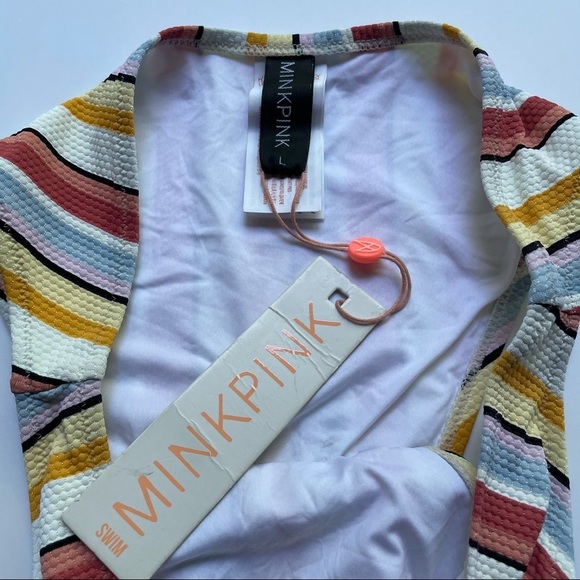 MINKPINK Paradise Striped Bikini Bottom Size Large - Picture 5 of 6